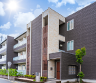 きれいなマンションの外観